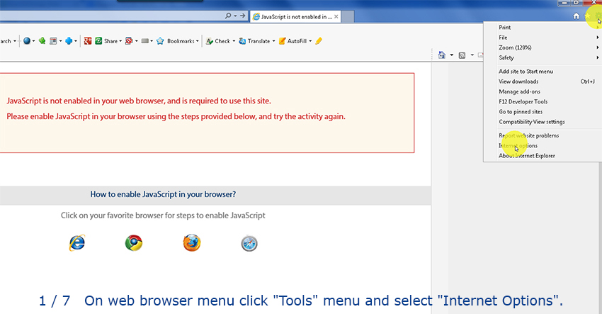 Steps To Enable Javascript At Your Web Browser