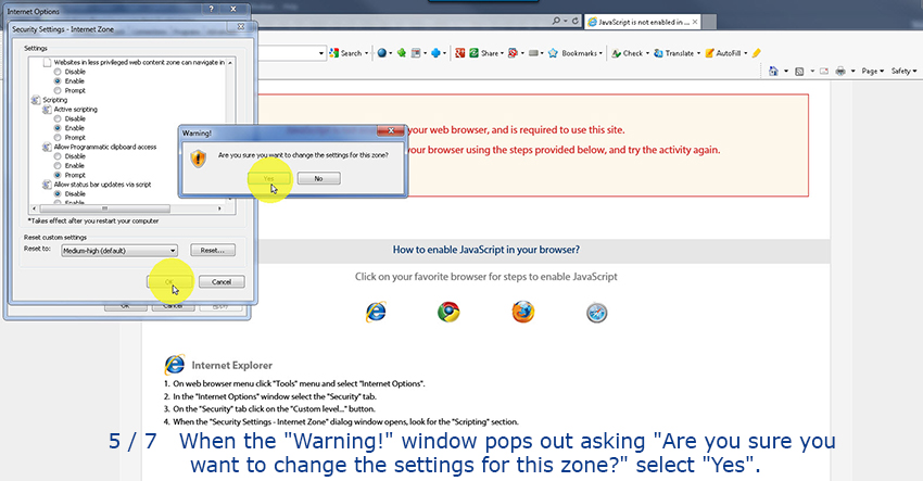 Steps To Enable Javascript At Your Web Browser